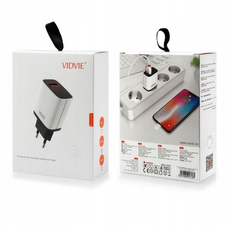 Ładowarka VIDVIE PLE215 1.2A 1xUSB +kabel type C