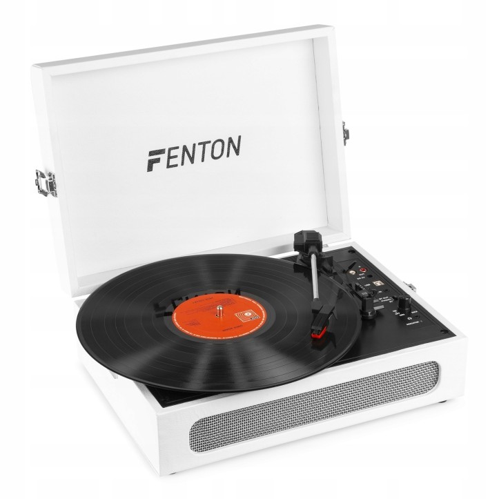 Gramofon Fenton RP118F z wbudowanymi głośnikami w Walizce Bluetooth AUX in