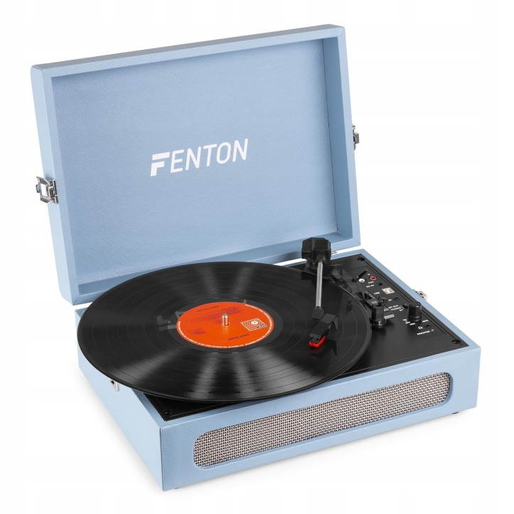 Gramofon Fenton RP118E z wbudowanymi głośnikami w Walizce Bluetooth AUX in
