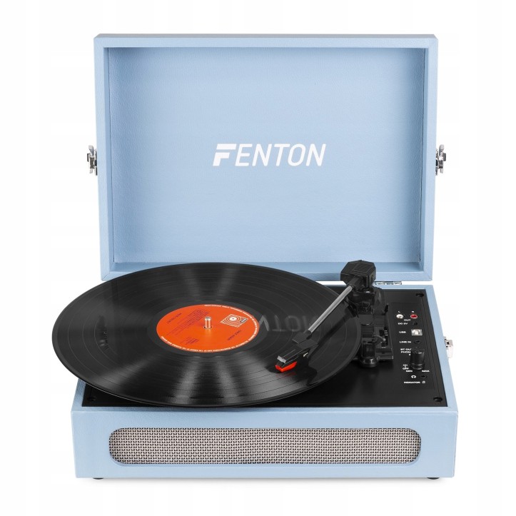 Gramofon Fenton RP118E z wbudowanymi głośnikami w Walizce Bluetooth AUX in