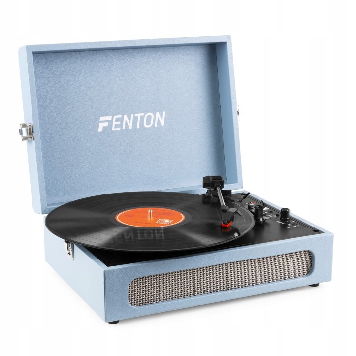 Gramofon Fenton RP118E z wbudowanymi głośnikami w Walizce Bluetooth AUX in