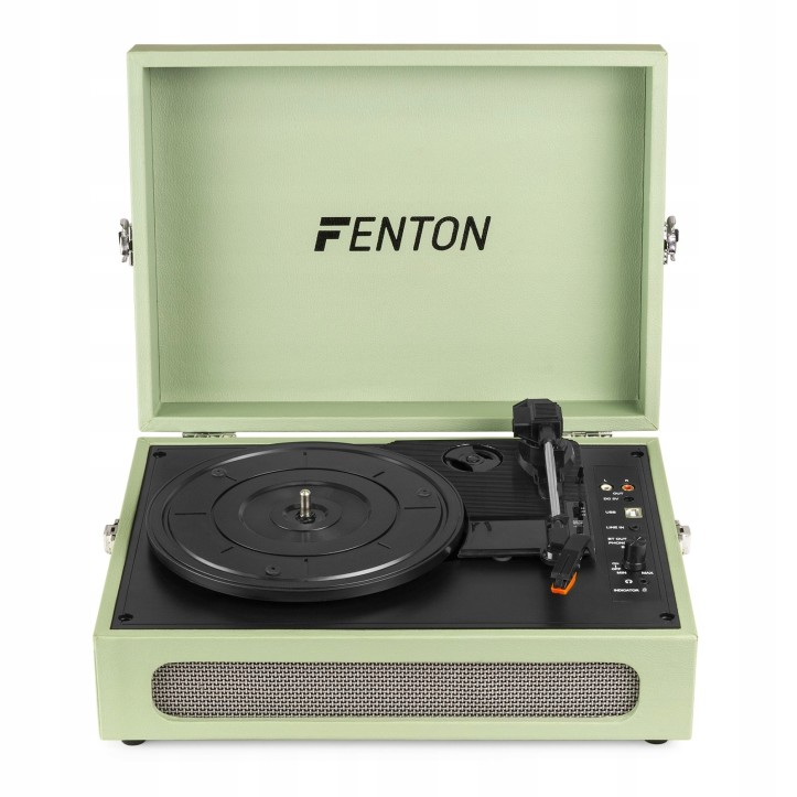Gramofon Fenton RP118C z wbudowanymi głośnikami w Walizce Bluetooth AUX in