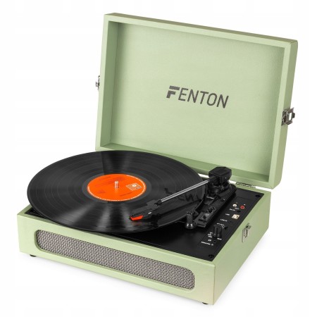 Gramofon Fenton RP118C z wbudowanymi głośnikami w Walizce Bluetooth AUX in