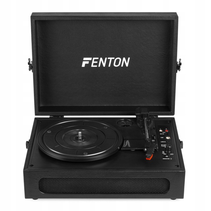 Gramofon Fenton RP118B z wbudowanymi głośnikami w Walizce Bluetooth AUX in