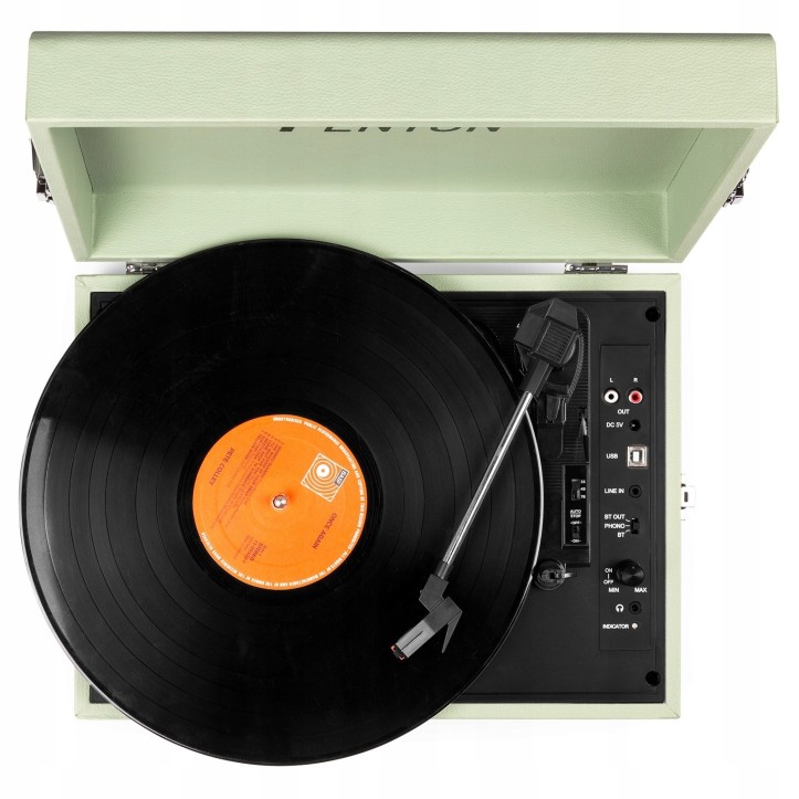 Gramofon Fenton RP118C z wbudowanymi głośnikami w Walizce Bluetooth AUX in