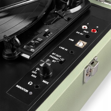 Gramofon Fenton RP118C z wbudowanymi głośnikami w Walizce Bluetooth AUX in