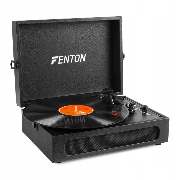 Gramofon Fenton RP118B z wbudowanymi głośnikami w Walizce Bluetooth AUX in