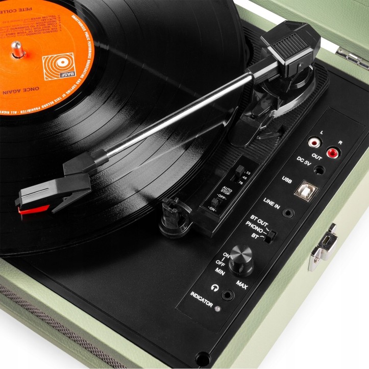 Gramofon Fenton RP118C z wbudowanymi głośnikami w Walizce Bluetooth AUX in