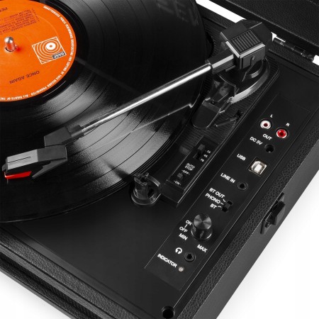 Gramofon Fenton RP118B z wbudowanymi głośnikami w Walizce Bluetooth AUX in