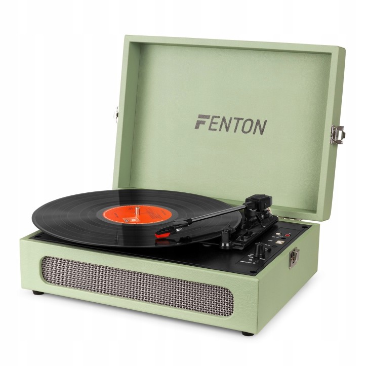 Gramofon Fenton RP118C z wbudowanymi głośnikami w Walizce Bluetooth AUX in