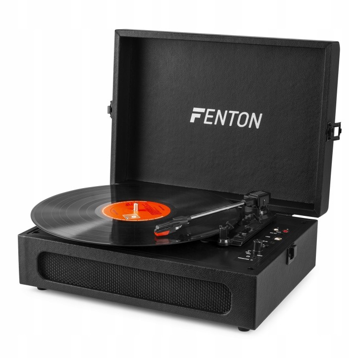 Gramofon Fenton RP118B z wbudowanymi głośnikami w Walizce Bluetooth AUX in