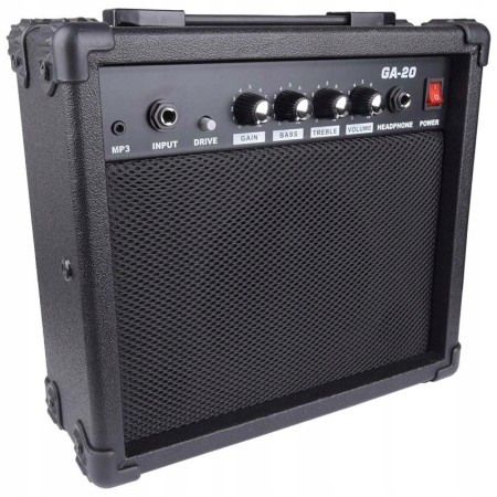 Zestaw Gitara Elektryczna z Piecykiem Gitarowym Pokrowiec + kabel + stojak