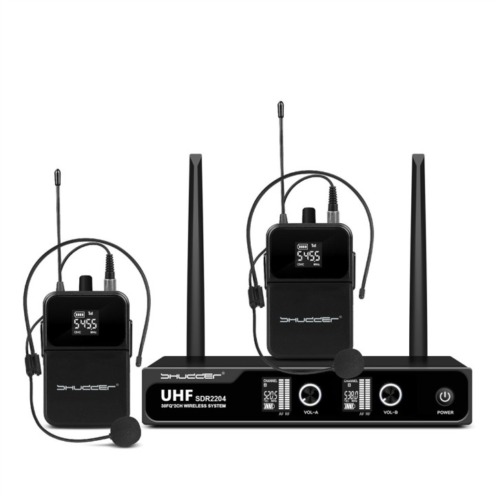 Zestaw Mikrofony bezprzewodowe Shudder SDR2204 2 mikrofony nagłowne