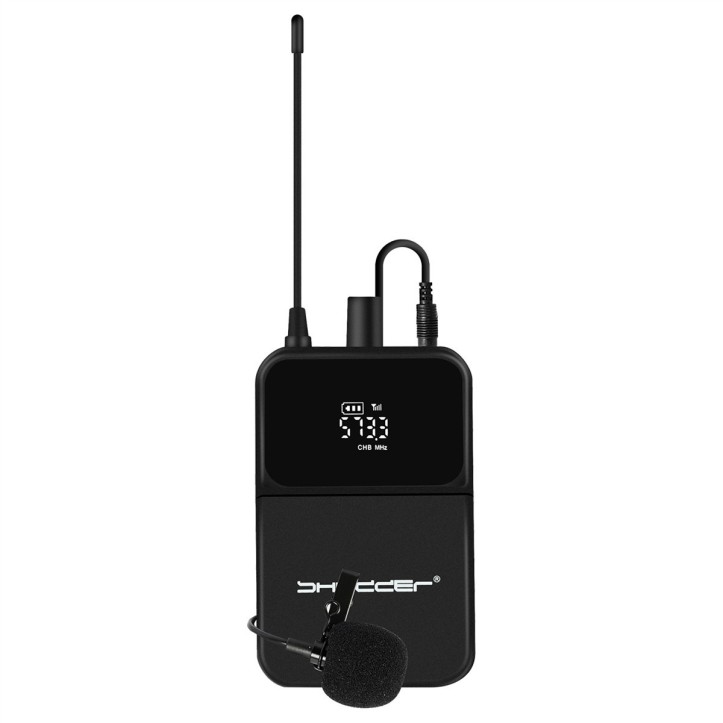 Mikrofony bezprzewodowe Shudder SDR2404 zestaw 4 mikrofony nagłowne mikroport bodypack 120 kanałów