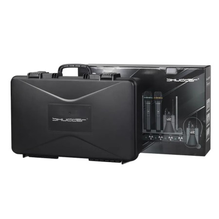 Mikrofony bezprzewodowe 8 kanałowe Shudder SDR1084 8 mikroportów typu bodypack z akcesoriami