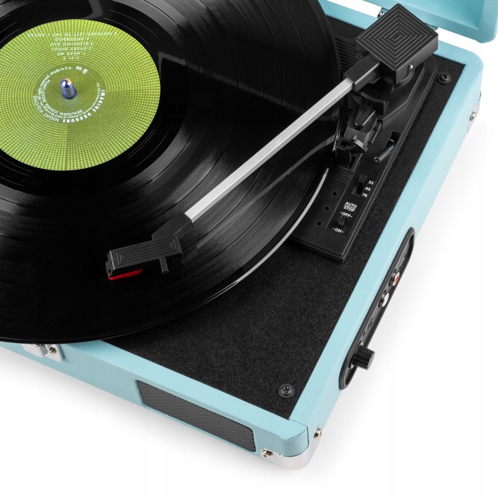 Audizio RP111BL Gramofon w Walizce Odtwarzacz Płyt Vinylowych