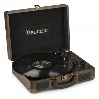 Gramofon Audizio RP114 Głośniki AUX in Brązowy Gramofon w Walizce