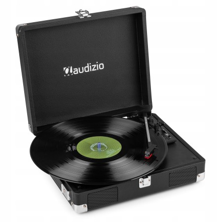 Audizio RP111BK Gramofon w Walizce Odtwarzacz Płyt Vinylowych