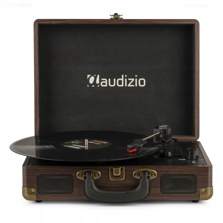 Gramofon Audizio RP114 Głośniki AUX in Brązowy Gramofon w Walizce