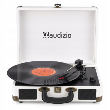 Gramofon Audizio RP116 Bluetooth Głośniki AUX in Biały Gramofon w Walizce