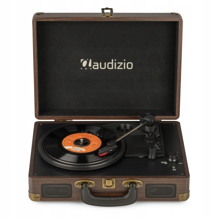 Gramofon Audizio RP114 Głośniki AUX in Brązowy Gramofon w Walizce