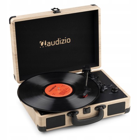 Gramofon Audizio RP116 Bluetooth Głośniki AUX in Jasny Gramofon w Walizce