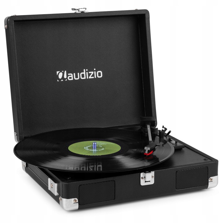 Audizio RP111BK Gramofon w Walizce Odtwarzacz Płyt Vinylowych