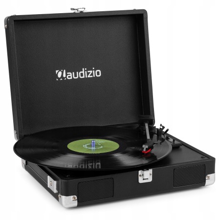 Audizio RP111BK Gramofon w Walizce Odtwarzacz Płyt Vinylowych