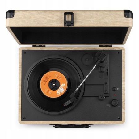 Gramofon Audizio RP116 Bluetooth Głośniki AUX in Jasny Gramofon w Walizce
