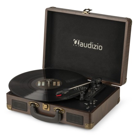Gramofon Audizio RP114 Głośniki AUX in Brązowy Gramofon w Walizce