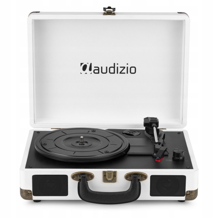 Gramofon Audizio RP116 Bluetooth Głośniki AUX in Biały Gramofon w Walizce