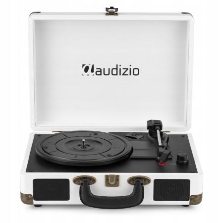 Gramofon Audizio RP116 Bluetooth Głośniki AUX in Biały Gramofon w Walizce