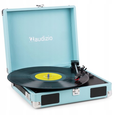 Audizio RP111BL Gramofon w Walizce Odtwarzacz Płyt Vinylowych