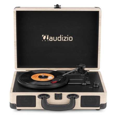 Gramofon Audizio RP116 Bluetooth Głośniki AUX in Jasny Gramofon w Walizce