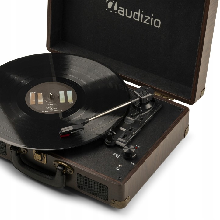 Gramofon Audizio RP114 Głośniki AUX in Brązowy Gramofon w Walizce