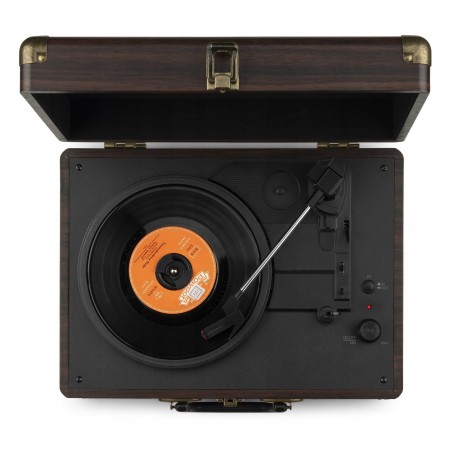 Gramofon Audizio RP116 Bluetooth Głośniki AUX in Brązowy Gramofon w Walizce