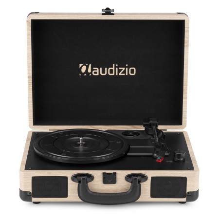 Gramofon Audizio RP116 Bluetooth Głośniki AUX in Jasny Gramofon w Walizce