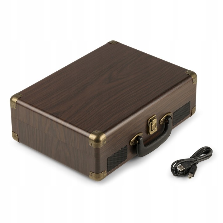 Gramofon Audizio RP114 Głośniki AUX in Brązowy Gramofon w Walizce