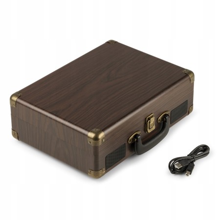 Gramofon Audizio RP114 Głośniki AUX in Brązowy Gramofon w Walizce