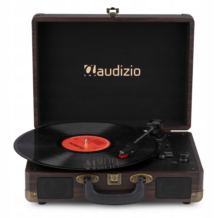 Gramofon Audizio RP116 Bluetooth Głośniki AUX in Brązowy Gramofon w Walizce