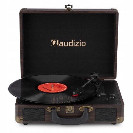Gramofon Audizio RP116 Bluetooth Głośniki AUX in Brązowy Gramofon w Walizce