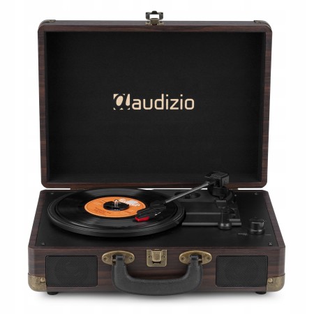 Gramofon Audizio RP116 Bluetooth Głośniki AUX in Brązowy Gramofon w Walizce