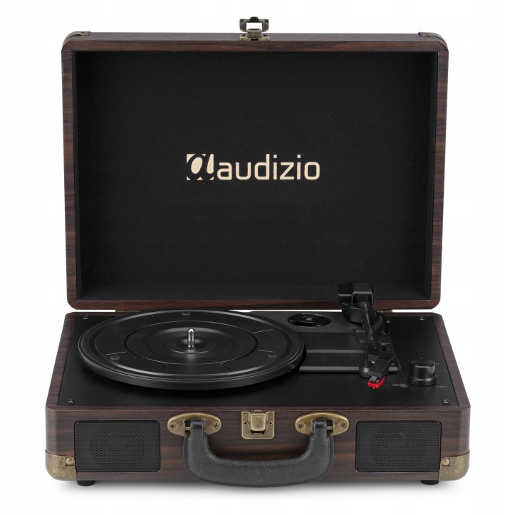 Gramofon Audizio RP116 Bluetooth Głośniki AUX in Brązowy Gramofon w Walizce