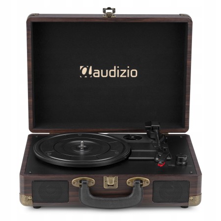 Gramofon Audizio RP116 Bluetooth Głośniki AUX in Brązowy Gramofon w Walizce