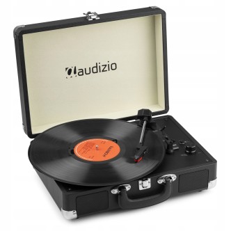 Gramofon Audizio RP116 Bluetooth Głośniki AUX in Czarny Gramofon w Walizce
