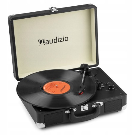 Gramofon Audizio RP116 Bluetooth Głośniki AUX in Czarny Gramofon w Walizce