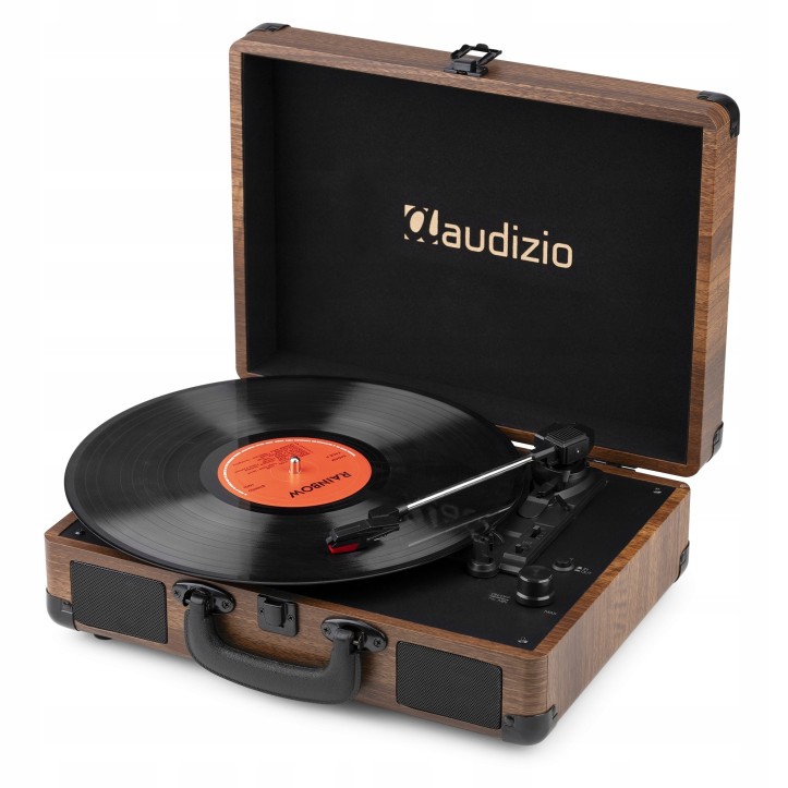 Gramofon Audizio RP116 Bluetooth Głośniki AUX in Brązowy Gramofon w Walizce