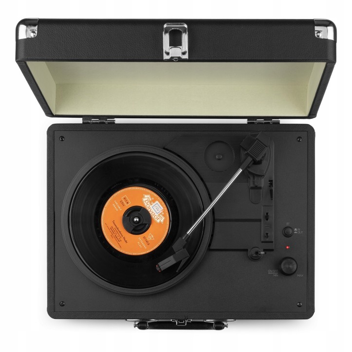 Gramofon Audizio RP116 Bluetooth Głośniki AUX in Czarny Gramofon w Walizce