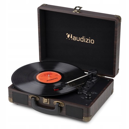 Gramofon Audizio RP116 Bluetooth Głośniki AUX in Brązowy Gramofon w Walizce