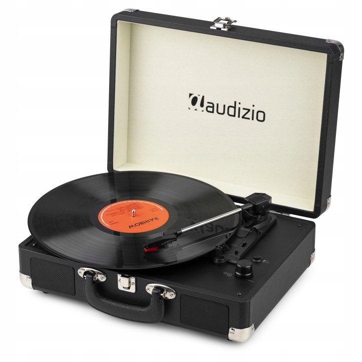 Gramofon Audizio RP116 Bluetooth Głośniki AUX in Czarny Gramofon w Walizce
